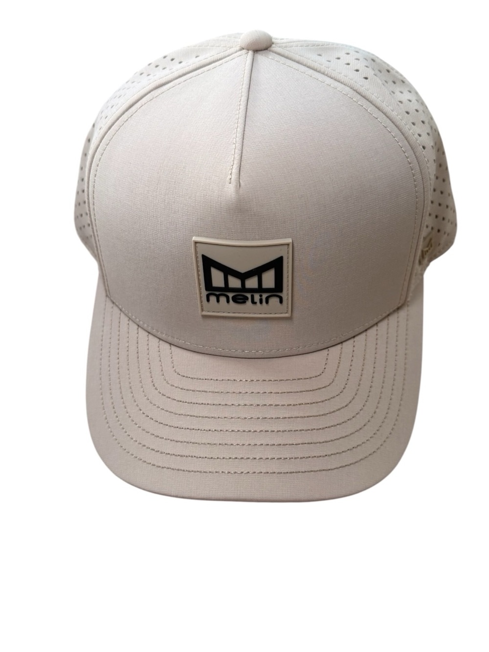 Melin A-Game Icon Hydro Performance Snapback Hat Taupe Khaki